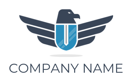 attorney logo of abstract eagle with open wings