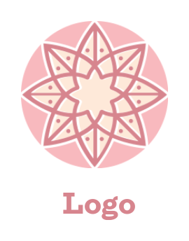 generate an spa logo abstract flower in circle