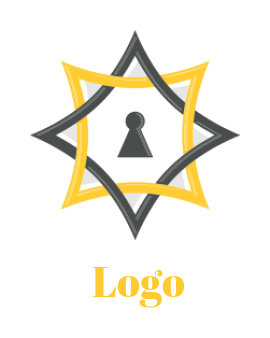 generate a security logo with abstract lock