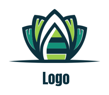 spa logo online abstract lotus flower - logodesign.net