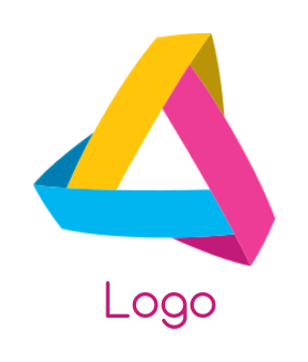 design a printing logo abstract origami triangle
