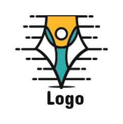 create an employment logo abstract person inside pen nib - logodesign.net