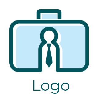 employment logo abstract person with briefcase