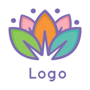 design a spa logo abstract persons with lotus