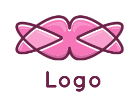 art logo icon ribbon made of lines