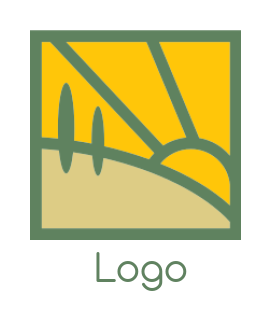 create a landscape logo portrait of landscape 