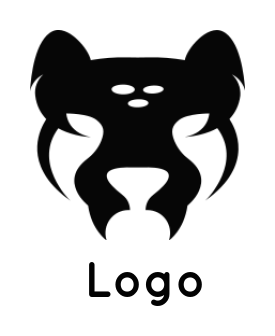 animal logo angry face cheetah silhouette