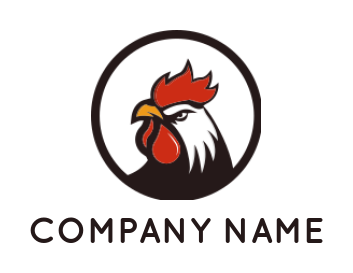restaurant logo maker chicken in circle