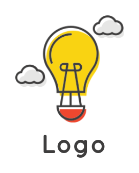make an advertising logo air balloon with bulb