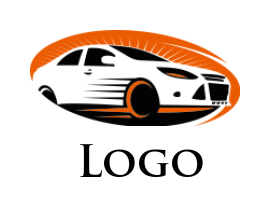 auto logo abstract racing car with swoosh