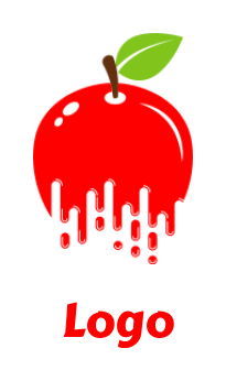 restaurant logo online apple dripping paint - logodesign.net