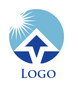 advertising logo maker arrow in circle - logodesign.net