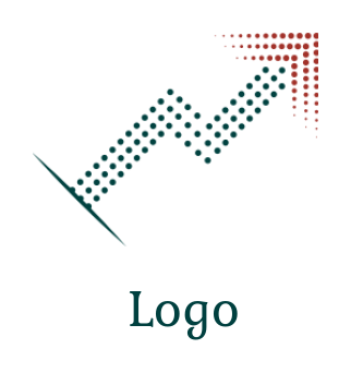 make an investment logo arrow made with dots