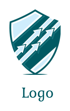 insurance logo arrow moving up inside the shield