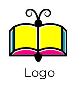 publishing logo icon book as butterfly - logodesign.net