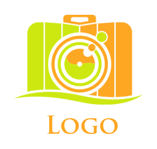 photography logo camera forming suitcase