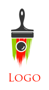 create a home improvement logo camera lens in paint brush - logodesign.net