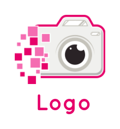 photography logo maker camera  with pixels - logodesign.net
