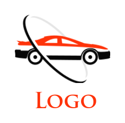 auto logo icon car inside swoosh