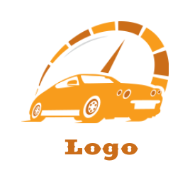 create an auto logo maker car with speedometer