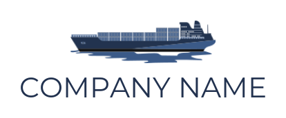 create a logistics logo cargo ship in sea - logodesign.net