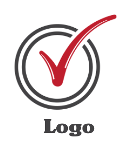 design a marketing logo check mark in line circle tax consultant 