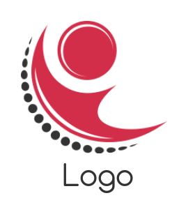medical logo orthopedic with abstract person