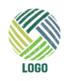 agriculture logo icon circle made of fields - logodesign.net