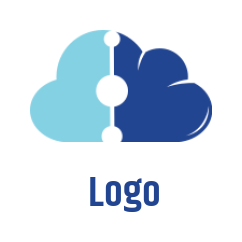 IT logo icon circuit on cloud - logodesign.net