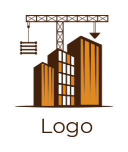 logistics logo image crane moving cargoes - logodesign.net