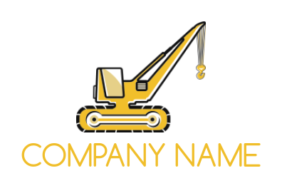 construction logo maker crane truck with hook