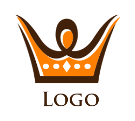 alphabet logo crown forming Letter W