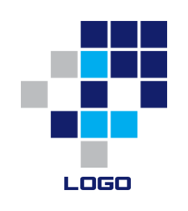create a marketing logo arrow form small boxes