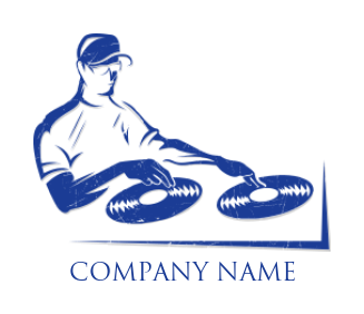 generate an entertainment logo of disk jockey
