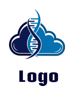 generate a medical logo DNA in clouds