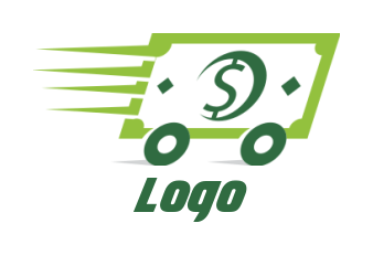 generate an investment logo dollar moving fast