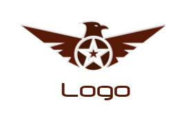 Make a pet logo eagle build in stars and circle