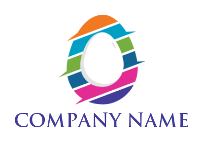 arts logo symbol egg with colorful bars