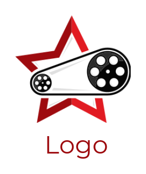 communication logo film reel merged with star