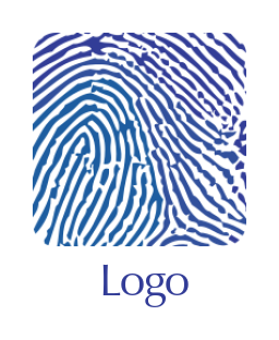 create an employment logo finger print in square - logodesign.net