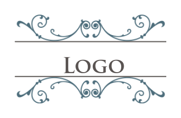 arts logo maker floral element with lines
