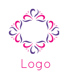 make a beauty logo floral ornaments forming rhombus