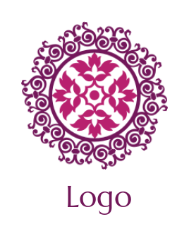 make a spa logo floral pattern Mandala - logodesign.net