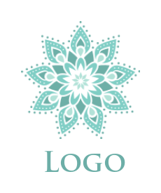 create a spa logo flower mandala with leaves - logodesign.net