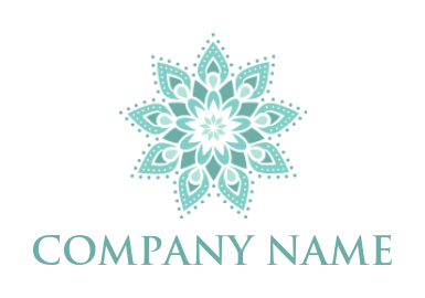 create a spa logo flower mandala with leaves - logodesign.net