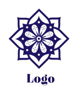 design a spa logo flower pattern tile mandala 