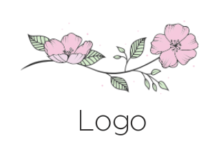 gardening logo image flowers with some leaves
