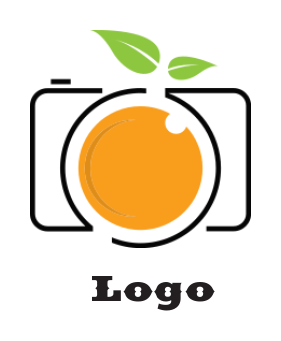 photography logo fruit lens inside camera leaves