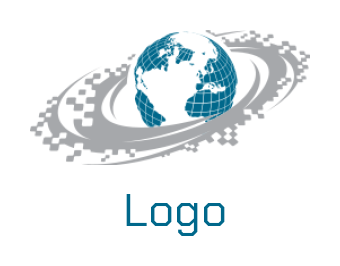 create an internet logo globe with whirlpool