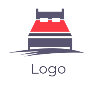 home improvement logo icon furniture bed swoosh